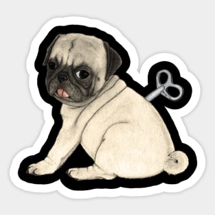 Toy Dog; Pug Sticker